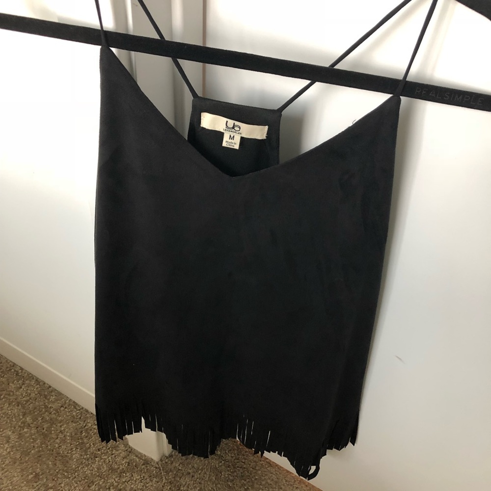 Black racer back tank